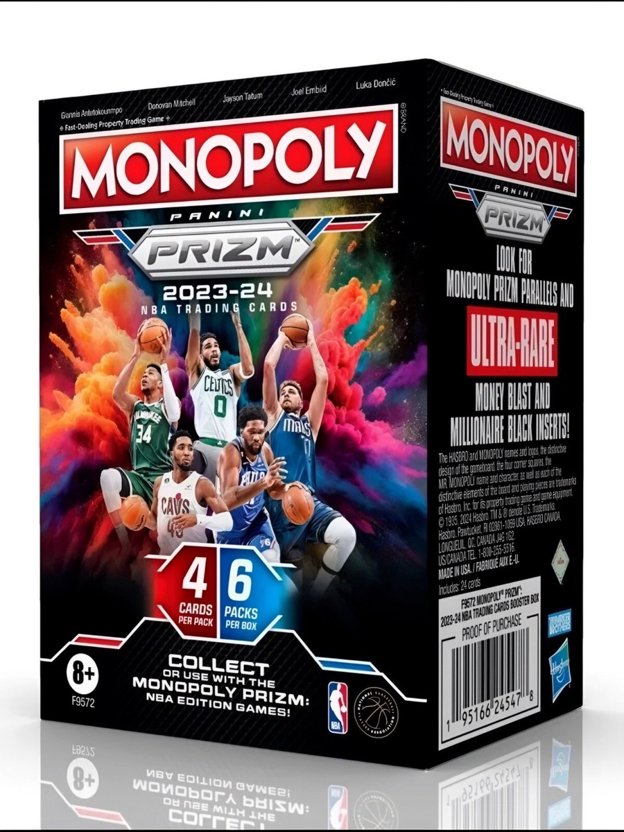 monopoly prizm 2023-24 nba trading cards booster box 2024-25 Panini while retail versions have their own unique twists and variations Monopoly Prizm NBA 2nd Edition