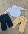 Lot of 3 GAP Boy 12-18 month Denim Button Up Shirt & Pants &Jeans 3 piece set — photo 2