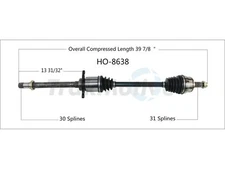Surtrack Front Passenger Right AAR CV Axle Shaft HO-8638