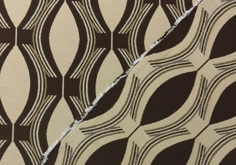 OUTDURA BONGO CHOCOLATE ABSTRACTO JACQUARD INTERIOR EXTERIOR COJÍN TELA POR YARDA Foto 4 de 4