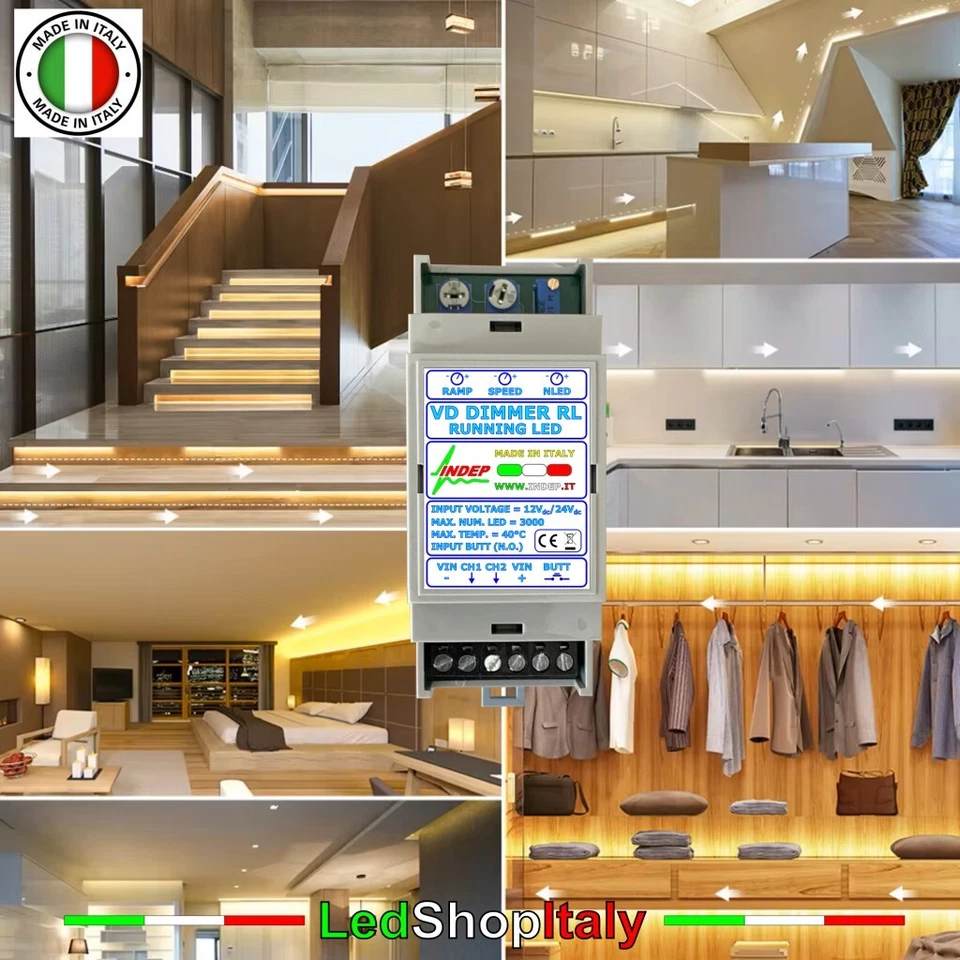 Strisce LED Sequenziali luci che camminano Running LED Controller -made in Italy - Immagine 2 di 4