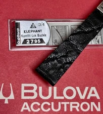 1960s unique leather band for big vintage Bulova Accutron watch models 3/4 19mm