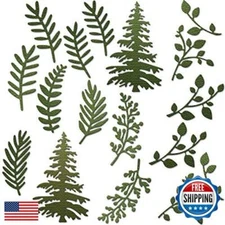 17 Pieces Christmas Tree Cutting Dies Plant Die Cuts for Card Making Thanksgi