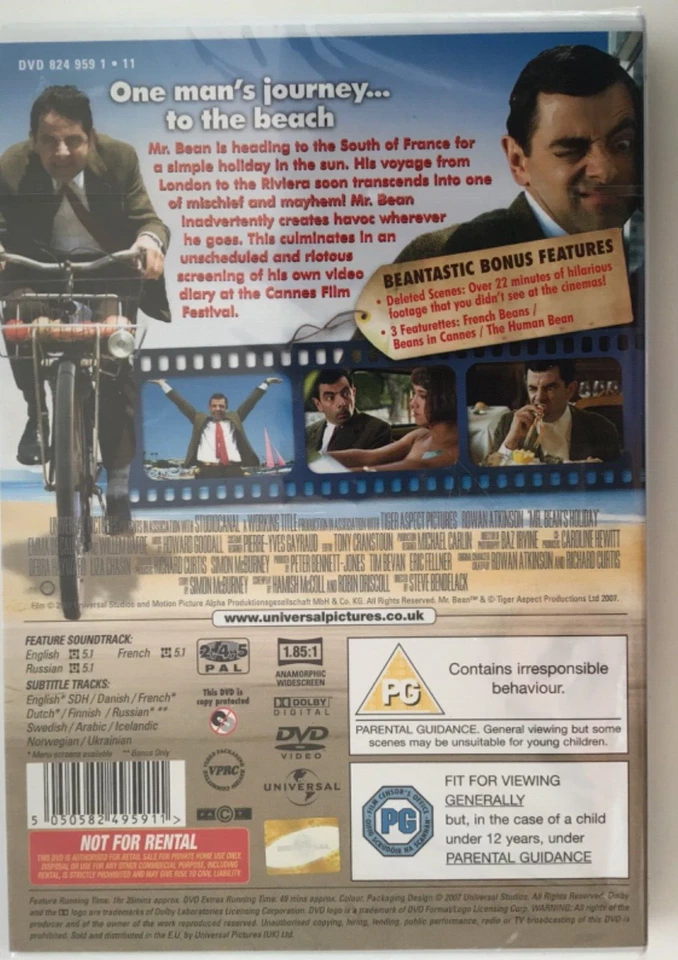 Mr. Bean’s Holiday (2007, DVD, Rg 2,4,5) Rowan Atkinson, Cannes, NUEVO SELLADO Foto 3 de 4