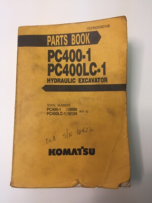 Komatsu Oem PC400-1,PC400LC-1 Parts Book. PC400-1 10099 & Up. PC400LC-1 10124 +
