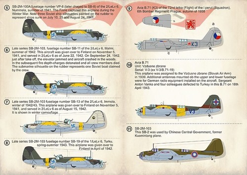Print Scale 72-295 Decal Flugzeug 1:72 Tupolev SB-2 Katushka Part3 Set1,5 Blätter - Bild 12 von 24