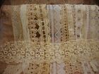 Vintage Lace Pieces Junk Journal Embellishments slow stitch Mixed Media Grab Bag