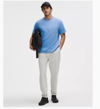 100 AUTHENTIC NWT LULULEMON ORGANIC COTTON CLASSIC FIT T SHIRT MEN M STARCH BLU