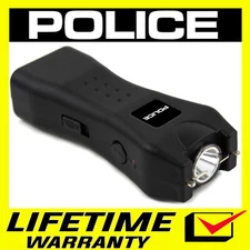 POLICE Stun Gun 618 Mini Rechargeable with LED Flashlight Black