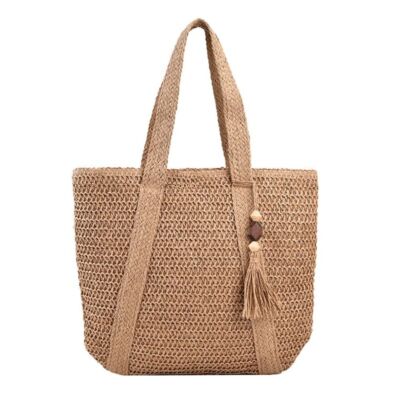 Weave Tote Bag Bohe-mian Shoulder Bag Summer Beach Straw Handbag Large Capacity