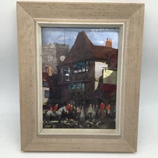 Antique C.& A. Richards Boston "The Tally Ho" Metallic Effect Print 8.5x10.5