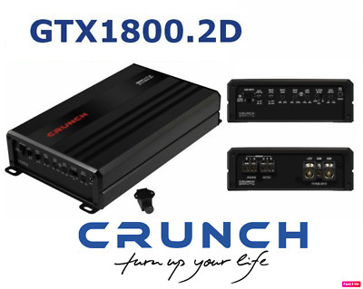 Crunch GTX 1800.2D Digital 2 Channel Amplifier 1800 Watts with Bass Remote