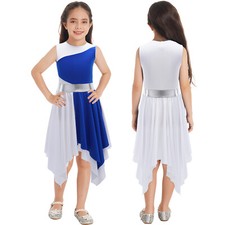 Girls Dress Sleeveless Gown Lyrical Dresses Dance Costume Comfortable Robe Prom