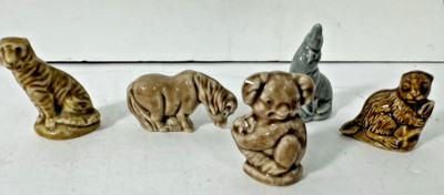 5 Wade Whimsies Red Rose Tea Porcelain Figurines SEAL TIGER KOALA BEAVER