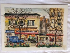 Print Vintage watercolor paintings /Hamer collections / 9 x 13