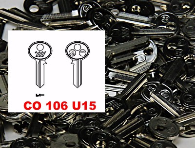Qty of 100 Janus Solid Brass Nickel Plated Key Blanks By Modern (C0106 ...