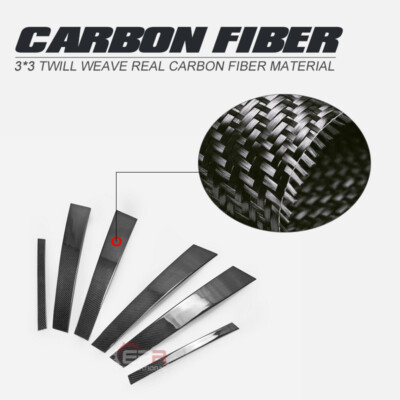 For Stelvio Carbon Fiber Pillar Cover 6Pcs Racing Tuning Trim