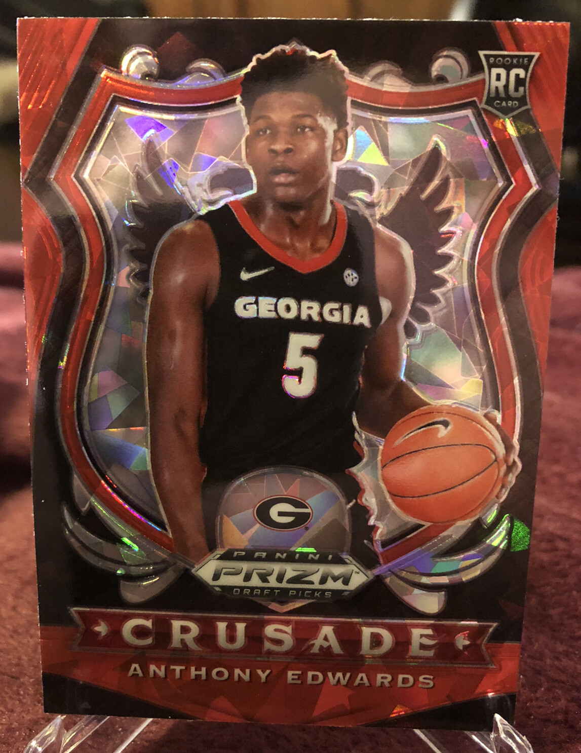2020 Panini Prizm Anthony Edwards Red Ice