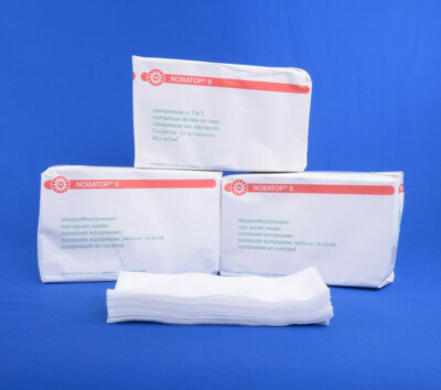 3x 100 Vlieskompressen 10x20 cm, 4-fach, unsteril Nobatop Top-Marke PZN 07099237