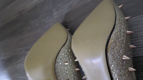 spitze High Heels Gr. 40 mit Nieten, Edelsteinen, 12 cm Absätzen NEU UNGETRAGEN - Bild 18 von 19