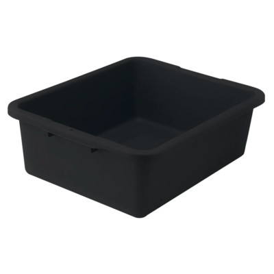 Bussing Dish Box Heavyweight Stackable Polypropylene NSF Listed Black 7 Inch