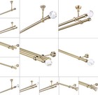 Gardinenstange 19mm 1 läufig 2 läufig Decke Wand Antik Gold 120-600cm Auswahl