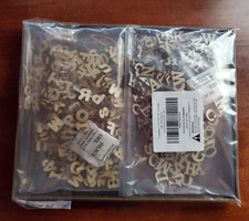 592 Pieces 1/2 Inch Mini Wooden Alphabet Letters and Unfinished Wood Numbers NEW
