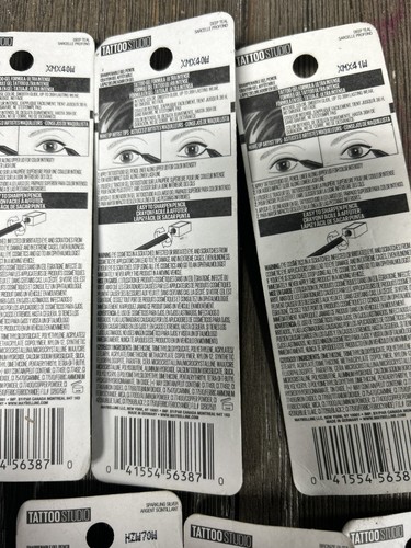 10 Maybelline tattoo studio Eye Liner Lot Lime Teal Amethyst Bronze Silver Blond - Picture 9 of 11