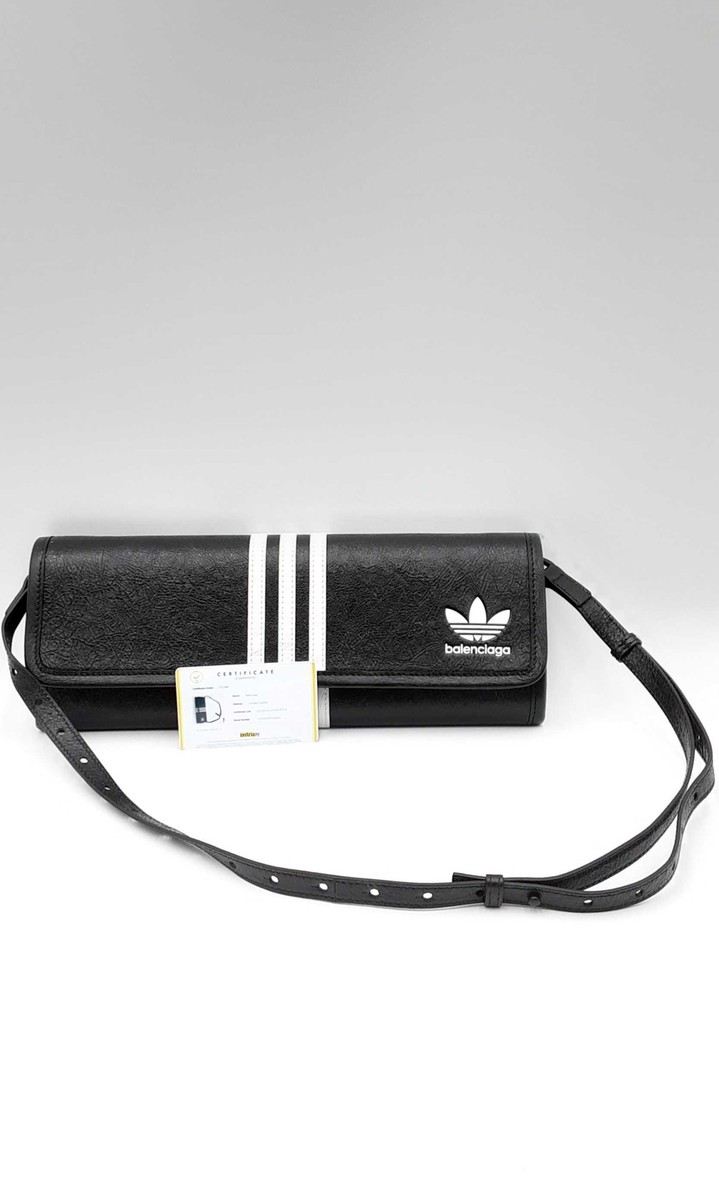 Balenciaga X Adidas Black Leather Strap Wallet Ebixzsa Balenciaga X Adidas Black Leather Strap Wallet Ebixzsa