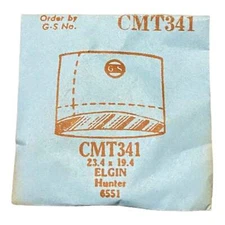 Germanow-Simon Mach (GS) CMT341 Watch Crystal 23.3x19.4 NOS Part Elgin
