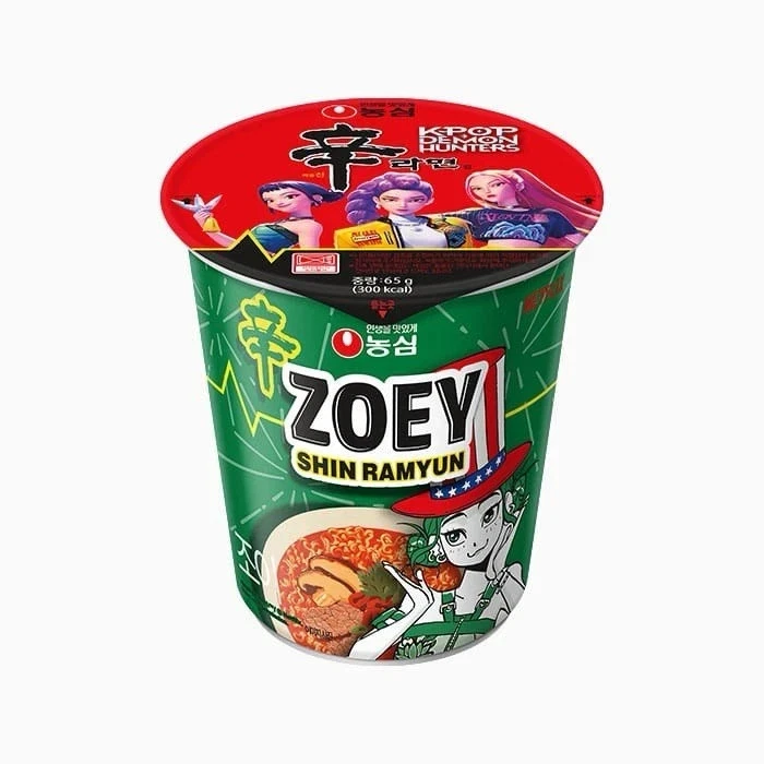 Nongshim K-pop Cazadores de Demonios Edición Limitada Picante Taza Coreana Fideos Paquete de 6 Foto 2 de 4