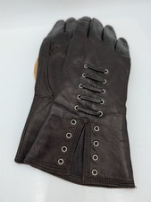 Vintage Brown Nappa Leather Women's Gloves w/Silk Lining Size 7