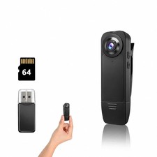 Mini Body Camera with Audio and Video Recording, POV Camera with 64G Card Bod...