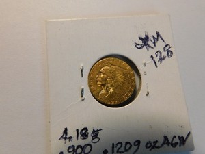 1927 INDIAN HEAD $2.50 GOLD COIN-AU/ KM-128