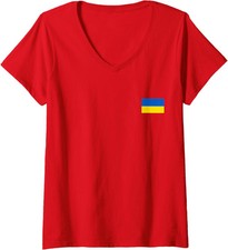 Ukraine Flag Cool Ukrainian Flags Present Need Help Ladies' V-Neck Tshirt