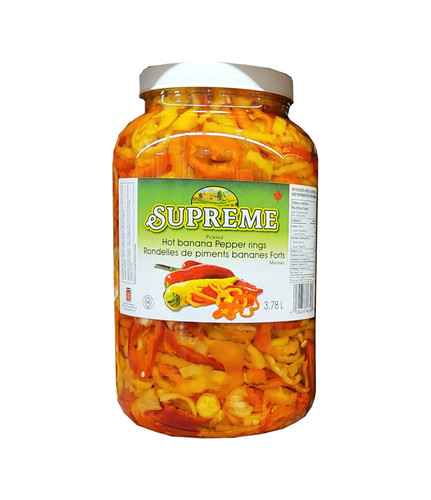Supreme Pickled Hot Banana Pepper Rings, 3.78L/1 Gallon Jar - Afbeelding 2 van 4