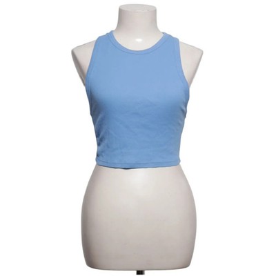 Zara, Tank­top, Größe: L, Blau, Streifen, Rippenstrick, Damen #DGk