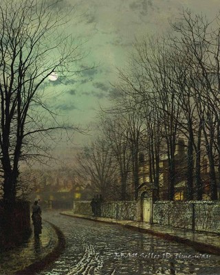 The Tryst night view Oil painting Wall art HD Giclee Printed on canvas P889