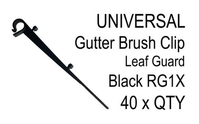 UNIVERSAL Dachrinnenbürstenclips / Laubschutz Clip Binder - 40 Stück schwarz RG1X sichere Bindung