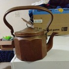 RARE ANTIQUE SMALL COPPER TEA KATTLE, 7 1/3" T W/HANDLE & 7" WIDEST, 1.8 LBS — photo 2