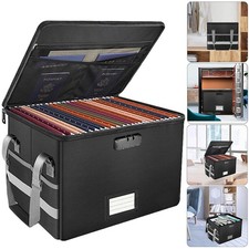 Fireproof Document Box with Lock Collapsible File Organiser For Office Study Toy