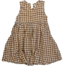 Rylee + Cru Harper Dress Saddle Plaid Girls 8-9 Years Plaid Pattern Dress