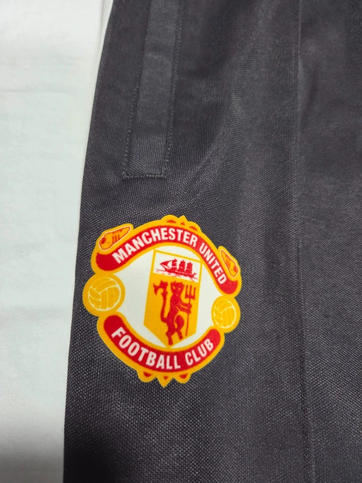 Adidas Mens Originals Beckenbauer Manchester United Track Pants IY0044 Gray - Image 4 of 4