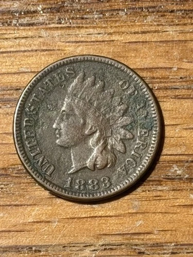 1883 Indian Head Penny Cent VF.  Dirty/damage