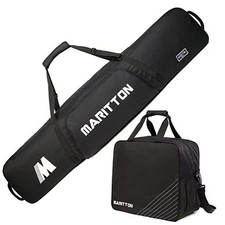 Padded Snowboard and Boot Bag Combo,Store Transport Snowboard Up to 165 cm BLK