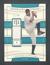 2022 Panini National Treasures Dontrelle Willis Biography Materials /49 #BIO-DW