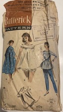 Vintage 50s Butterick Sewing Pattern 7559 Brunch Coat Nightie Lounging Bust 34” 