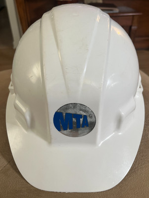 MTA Capital Construction helmet NYC Metropolitan Transit Authority white hardhat