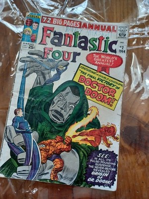 FANTASTIC FOUR Annual #2 (1964) *Dr. Doom Key'' w Various Wear Doomsday is coming
