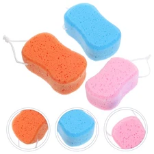 3Pcs Thicken Bathing Sponge Massaging Shower Ball Deep Scrubbing Sponge